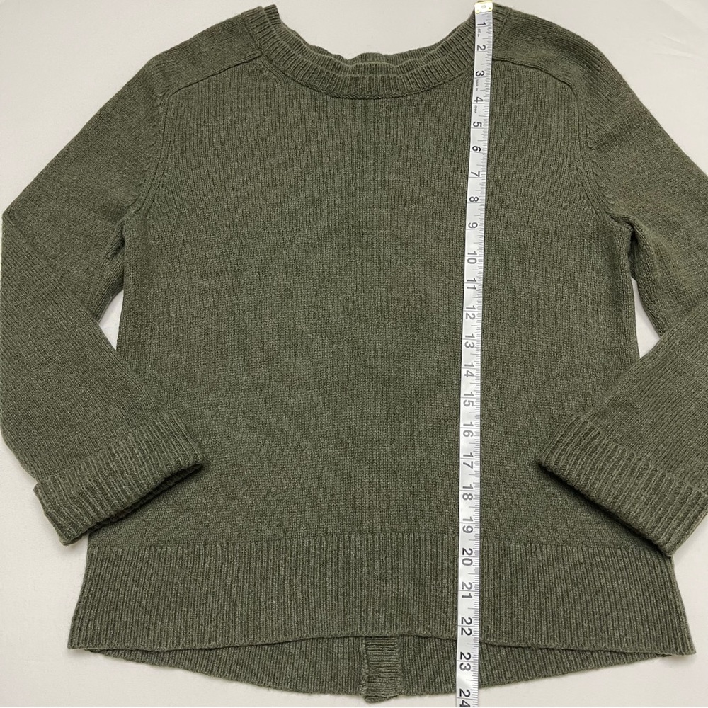 Lands’ End Wool Blend Button Back Sweater - image 3